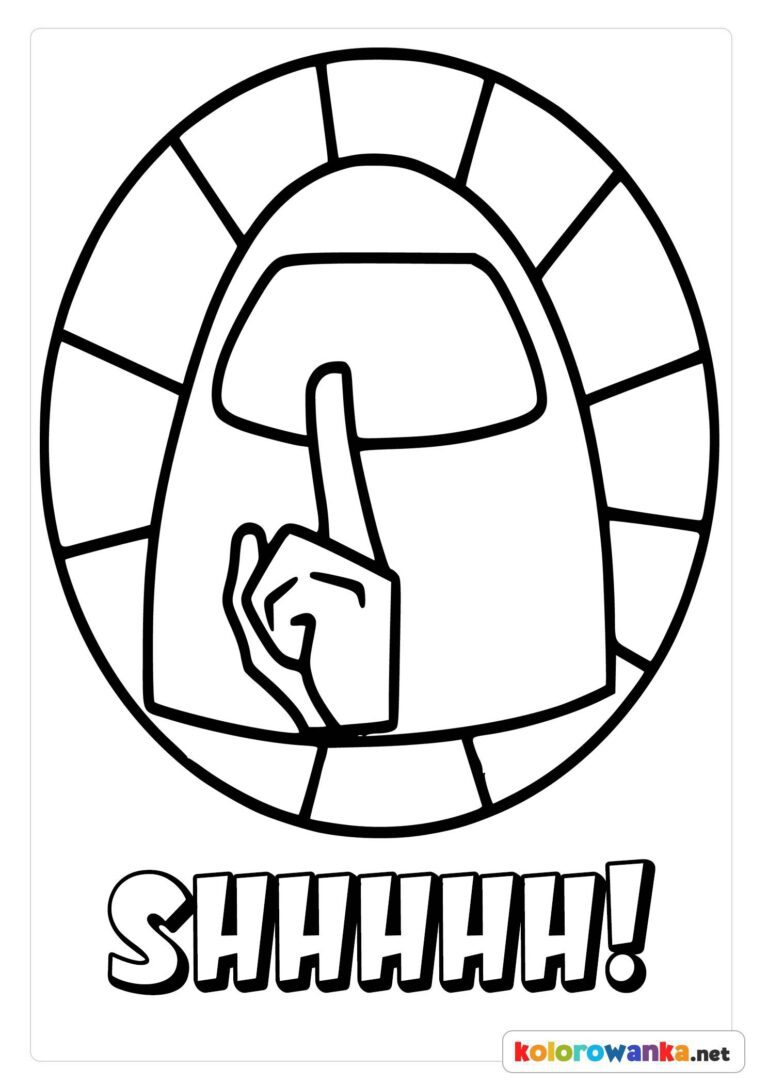 Logo Among Us kolorowanka