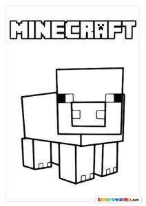 Minecraft Kolorowanki Świnia