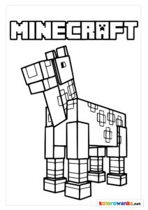Minecraft kolorowanka Koń
