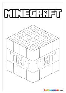 TNT Minecraft kolorowanka