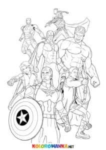 Avengers Marvel Kolorowanki