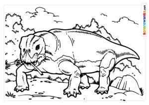 Dinozaur do druku kolorowanka