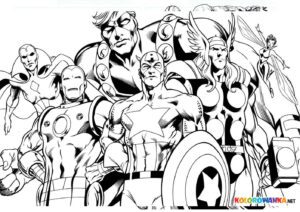 Kolorowanka Avengers do druku