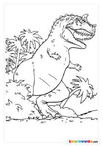 Tyranosaurus Rex Kolorowanka. Kolorowanki Dinozaury.