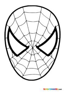 Maska Spidermana kolorowanka