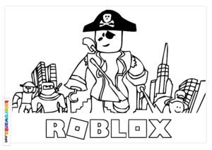 Kolorowanki do druku Roblox Piraci