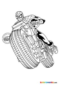 Spiderman na motocyklu