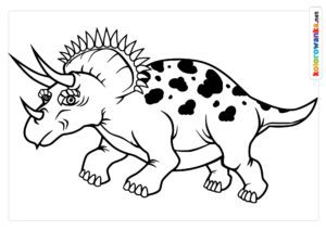 Triceratops malowanka do druku.