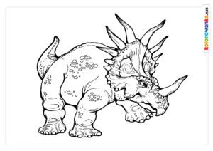 Triceratops darmowa kolorowanka