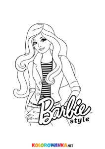 Kolorowanki Barbie z logo.