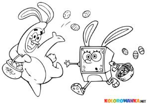 Malowanki SpongeBob - Wielkanoc