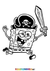 Kolorowanki SpongeBob Pirat