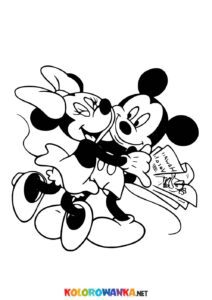 Myszka Minnie i Myszka Mickey Kolorowanka