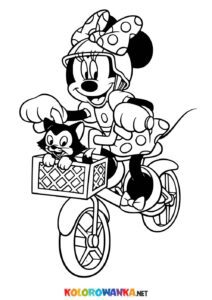 Myszka Minnie na rowerku