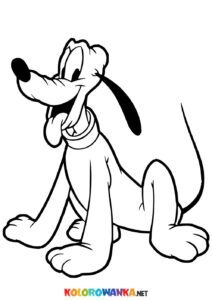 Pies Pluto kolorowanka