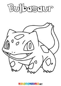 Kolorowanki Pokemon Bulbasaur