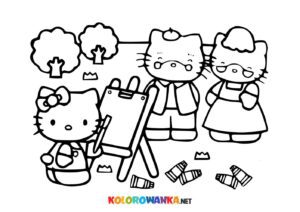 Kolorowanka Hello Kitty do wydruku