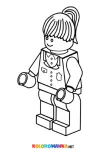 Kolorowanka Lego Ludzik Dziewczynka do wydruku.