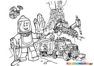 Darmowa Kolorowanka Lego kopalnia kryształów