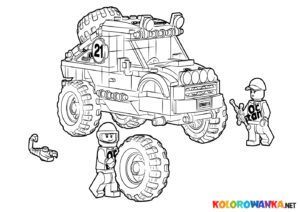Lego City pomoc drogowa kolorowanka dla dzieci