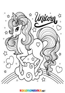 Unicorn Kolorowanka. Unicorn Coloring Pages.
