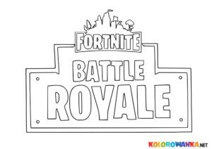 Kolorowanka Logo Fortnite