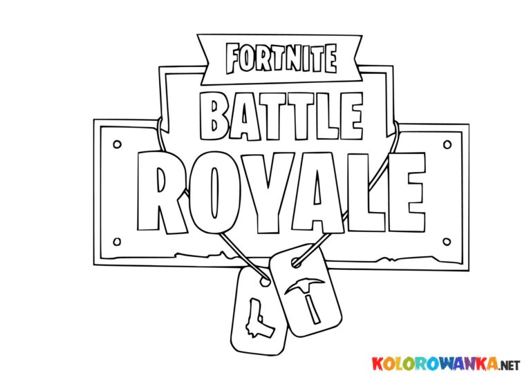 Fortnite logo kolorowanka