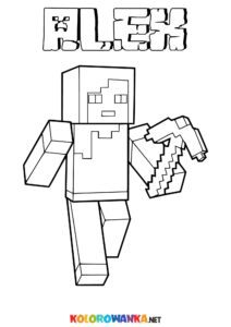 Alex Minecraft Kolorowanka dla chłopców