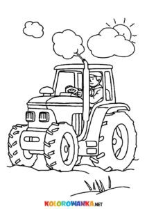Kolorowanki traktory. Drukowanka traktor