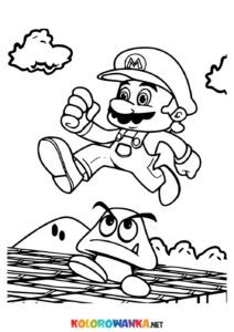 Gra Mario kolorowanki dla dzieci.