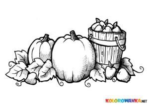 Jesień rysunek do druku. Kolorowanka jesień.