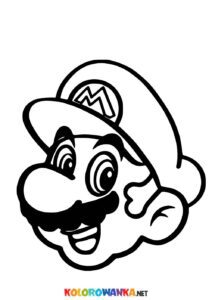 Kolorowanka twarz Mario
