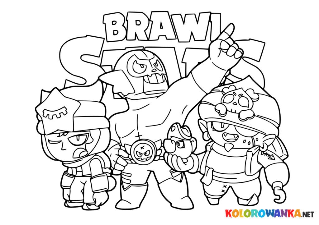 Kolorowanki do druku Brawl Stars