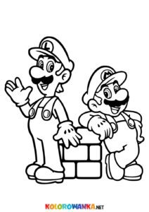 Mario i Luigi kolorowanka