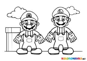 Mario i Luigi kolorowanki do druku