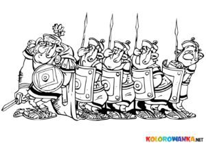 Kolorowanki Rzymanie z bajki Asterix i Obelix