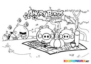 Angry Birds kolorowanka do druku