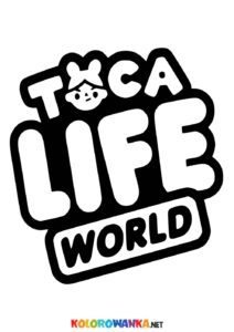 Logo Toca Life World kolorowanka