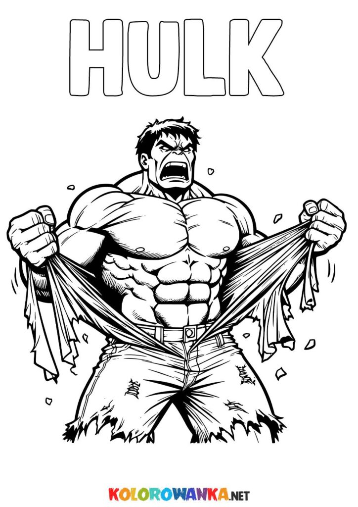 Hulk kolorowanka