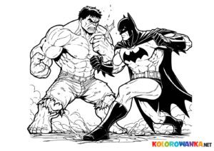 Hulk vs Batman kolorowanka