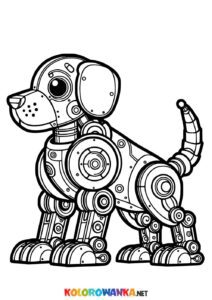 Robo-pies kolorowanka dla dzieci