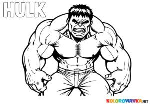 Kolorowanka Wściekły Hulk