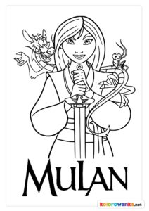 Kolorowanki Mulan