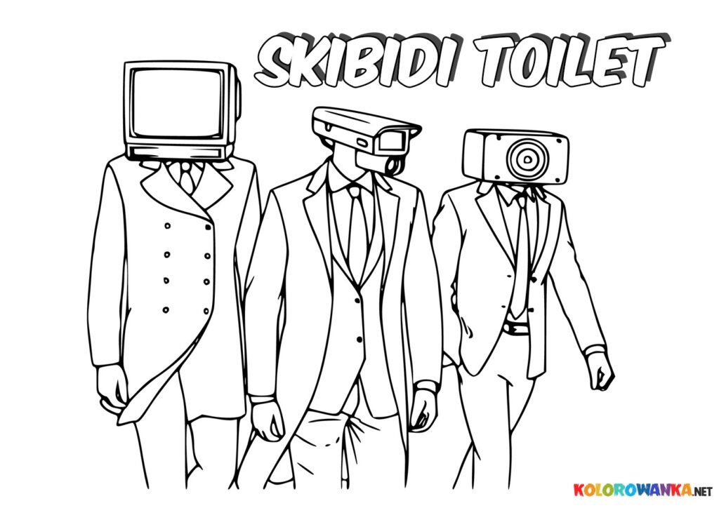 Skibidi Toilet Kolorowanki dla dzieci