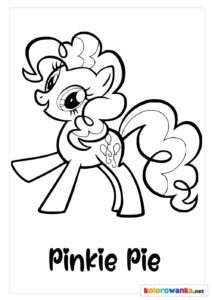 Kolorowanki My Little Pony. Kolorowanka Pinkie Pie