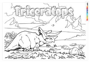 Kolorowanka Triceratops dla dzieci