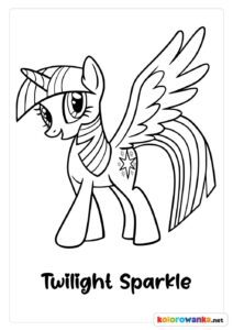 olorowanki My Little Pony. Kolorowanka Twilight Sparkle