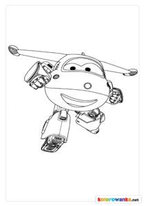 Super Wings kolorowanka