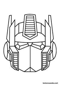 Optimus Prime maska kolorowanka