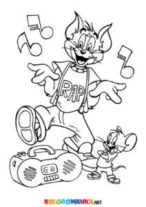 Kolorowanki dla dzieci Tom i Jerry